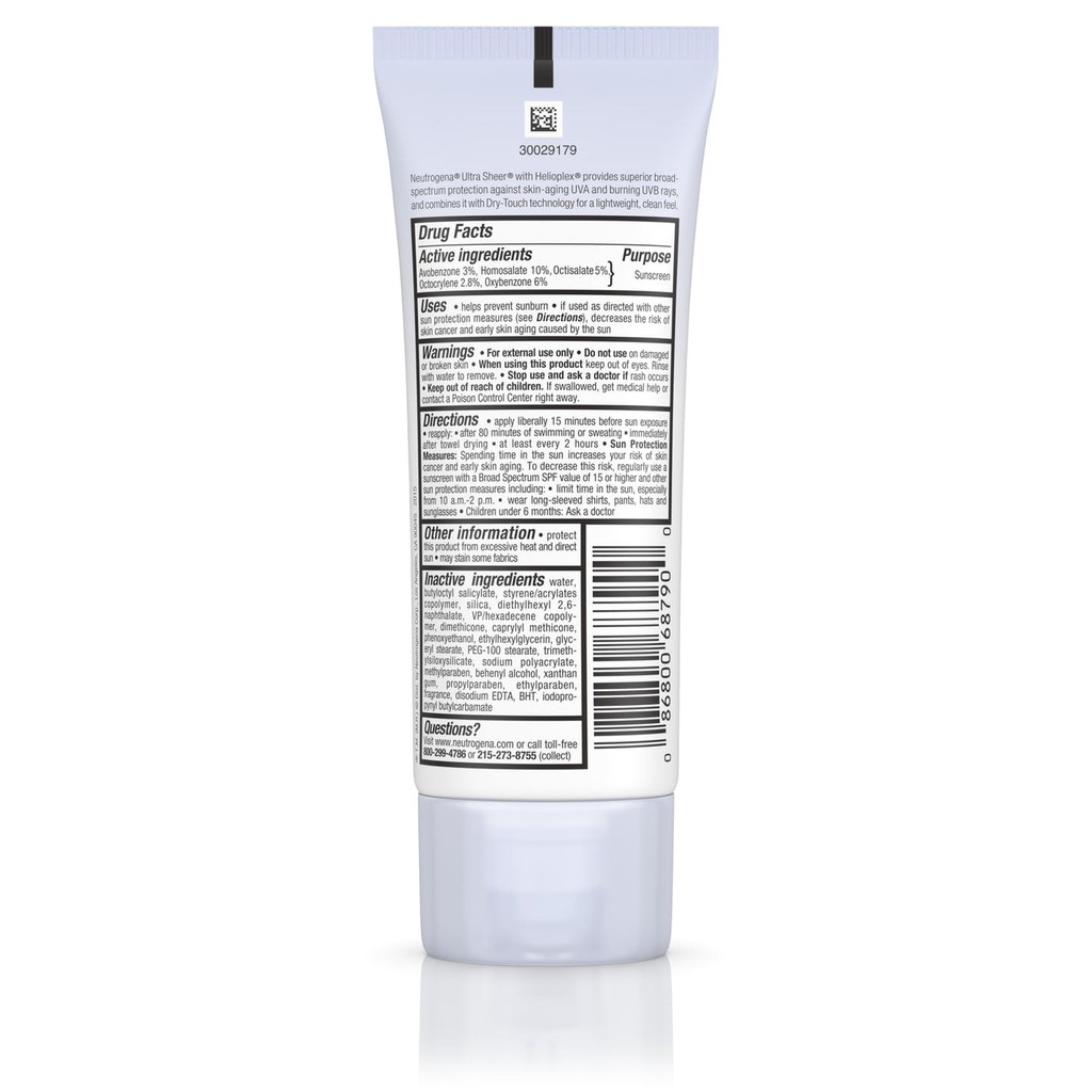 Kem Chống Nắng Neutrogena Ultra Sheer® Dry-Touch Sunscreen Broad Spectrum SPF 70 (88mL)