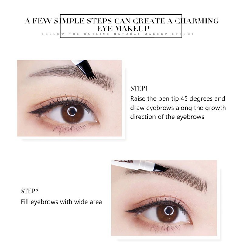 Bút kẻ lông mày dạng lỏng 4 đầu chống thấm nước | BigBuy360 - bigbuy360.vn