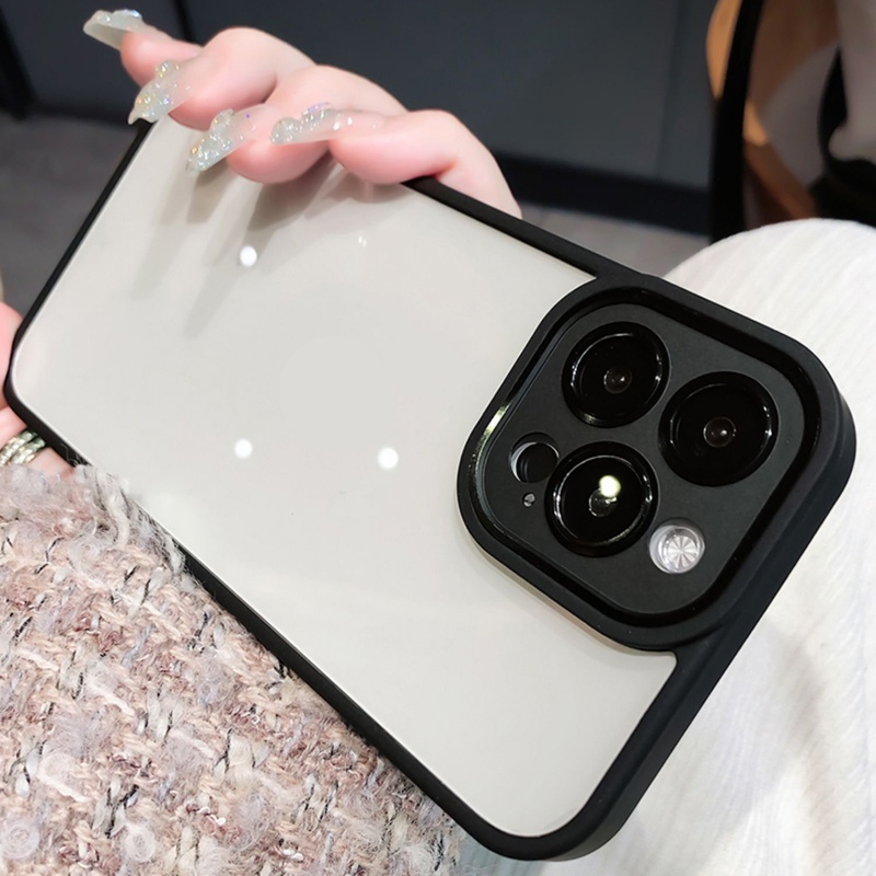 Ốp Điện Thoại Trong Suốt Chống Sốc Bảo Vệ Ống Kính Máy Ảnh Cho IPhone 13 12 11 Pro Max