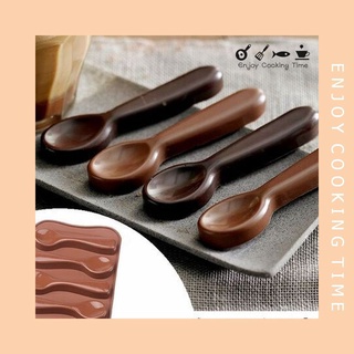 Khuôn silicon làm socola ,làm thạch hình chiếc muỗng