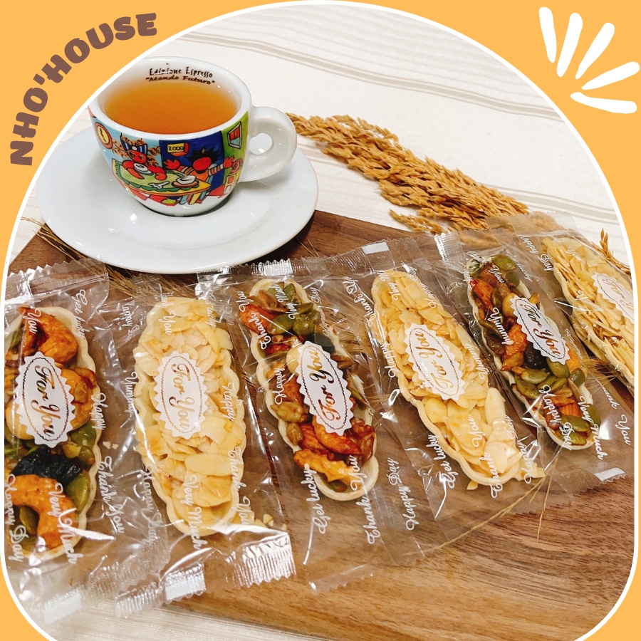 Combo Bánh Thuyền Mix Hạt Dinh Dưỡng Và Bánh Thuyền Hạnh Nhân Lát-250Gr - NhaCuaNho-Giảm Cân, Ăn Kiêng, Ăn Vặt Healthy