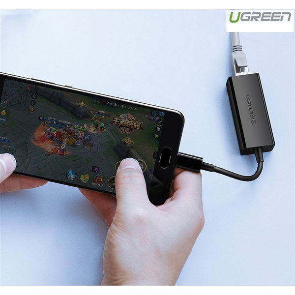 Cáp USB Type C to Lan Gigabit 10/100/1000Mbps chính hãng Ugreen 50307