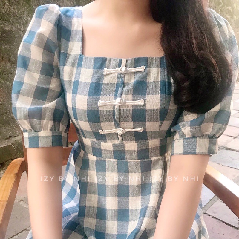 ĐẦM VÁY KẺ CARO BIGSIZE CÚC SƯỜN XÁM BABYDOLL - IZYBYNHI | BigBuy360 - bigbuy360.vn