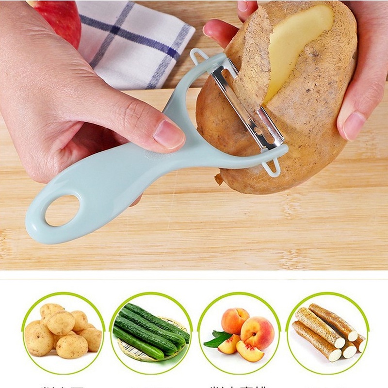 Dụng Cụ Gọt Vỏ Táo/Củ Quả Bằng Thép Không Gỉ Đa Năng Có Móc Treo Tiện Lợi Dành Cho Nhà Bếp