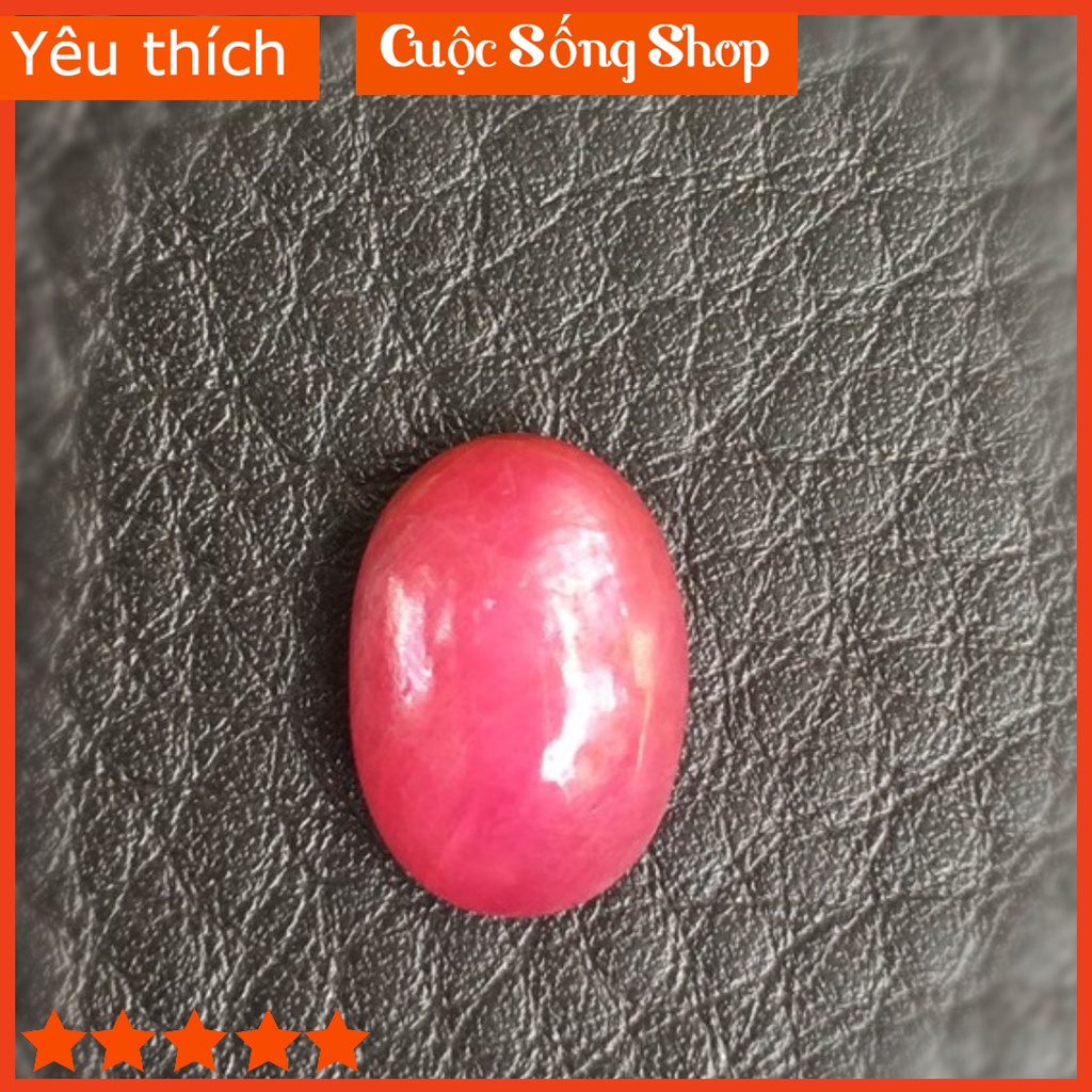 Đá Ruby Sao Tự Nhiên 6,2 ct, Làm Mặt Nhẫn Nam, Nữ, Xuất Xứ Yên Bái R11