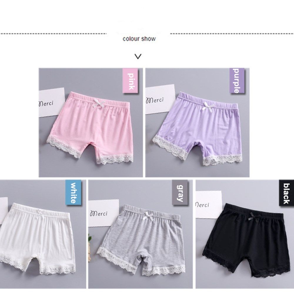 Quần short mặc trong váy viền ren nhiều màu thời trang mùa hè cho bé gái 3-12 tuổi