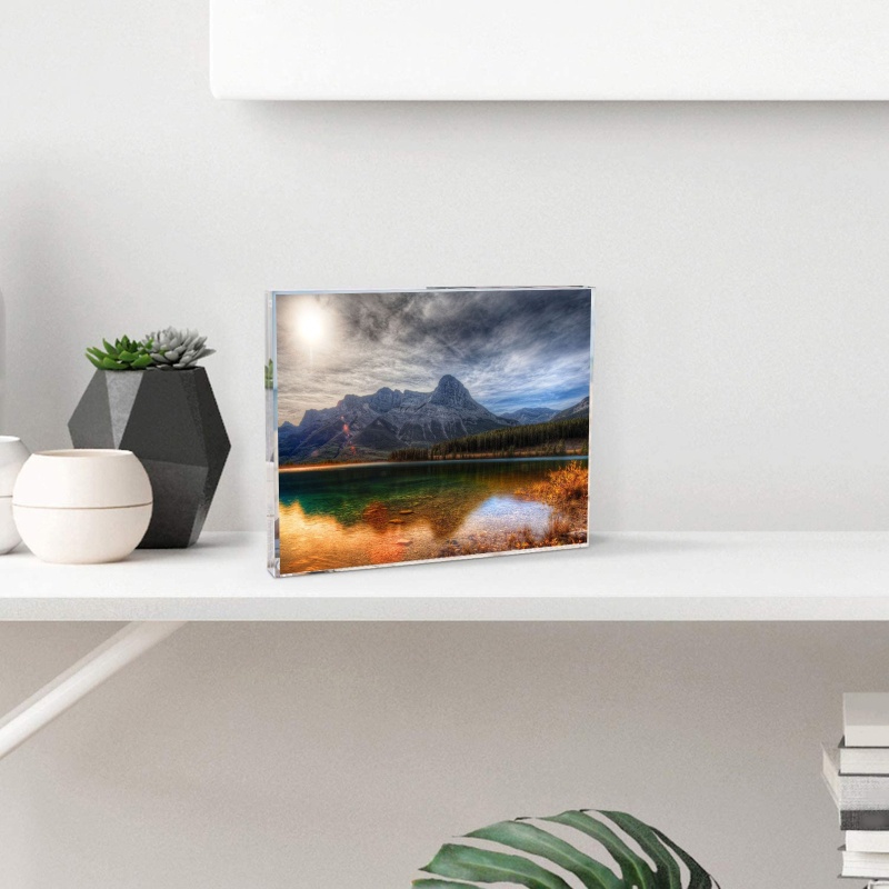 Khung Ảnh Hai Mặt Bằng Acrylic Trong Suốt Có Nam Châm Để Bàn