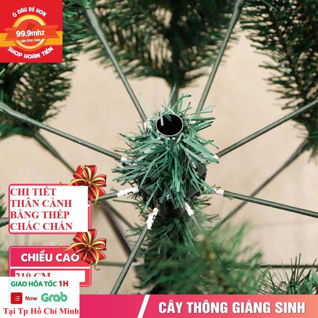 Cây Thông Noel 2m1 (210cm) Trang Trí Noel Giáng Sinh Chân Săt Quà Tặng Noel Kèm Theo 5 Dây Kim Tuyến Và 1 Ngôi Sao