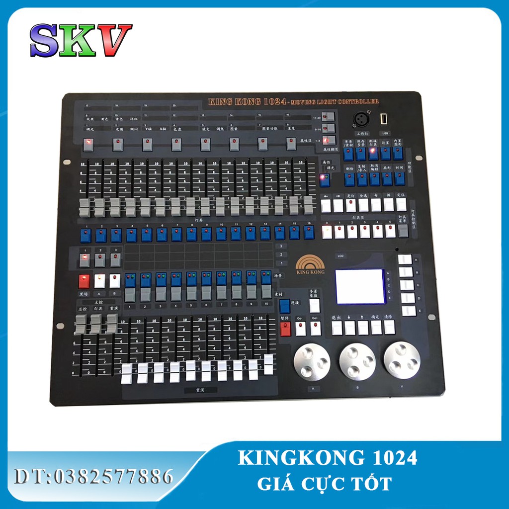 BÀN ĐIỀU KHIỂN DMX KINGKONG 1024 CAM KẾT CHÍNH HÃNG 100%