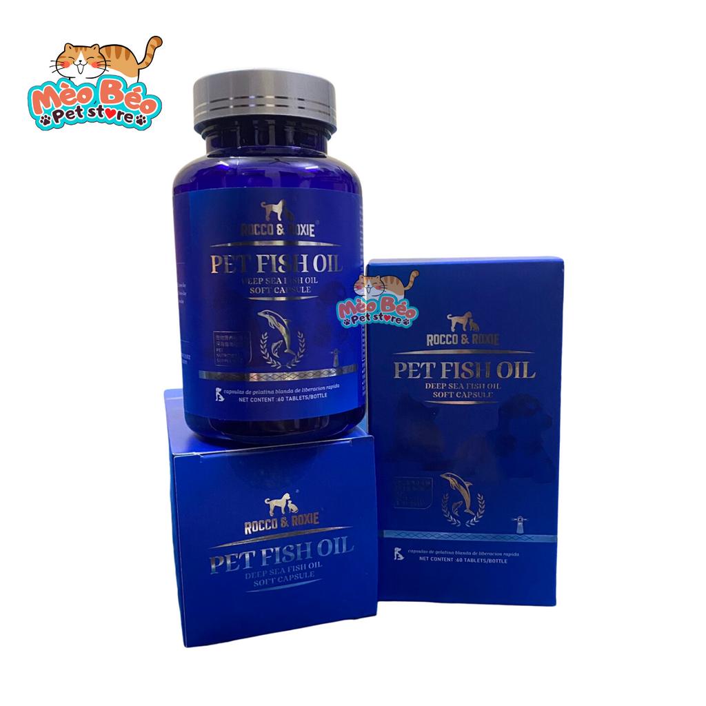 Dầu cá cho chó mèo Rocco & Roxie Omega 3 dưỡng lông, giảm rụng lông cho chó mèo, tốt cho mắt và tim mạc