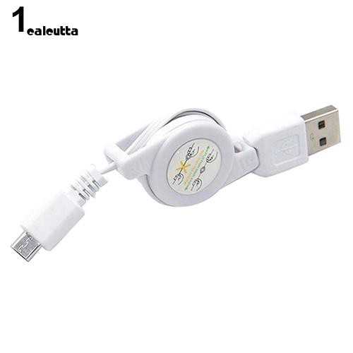 CAL_Retractable Micro USB A to USB 2.0 B Male Cable Sync Data Charger for Android