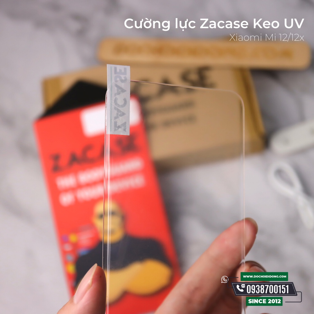 Miếng dán cường lực Xiaomi Mi 12/ 12X Zacase keo UV cao cấp