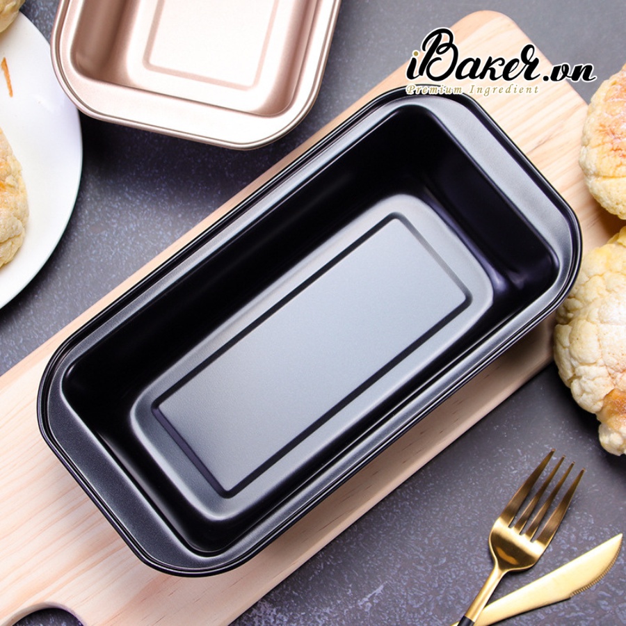 Khuôn loaf đen chống dính/ Khuôn chữ nhật làm bánh mì hoa cúc