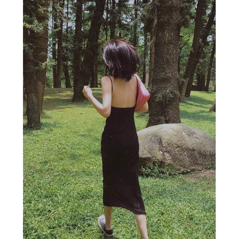 Đầm nữ 🌸 FREESHIP 🌸  Váy 2 dây maxi cotton hở lưng dáng xuông siêu sang chảnh | BigBuy360 - bigbuy360.vn