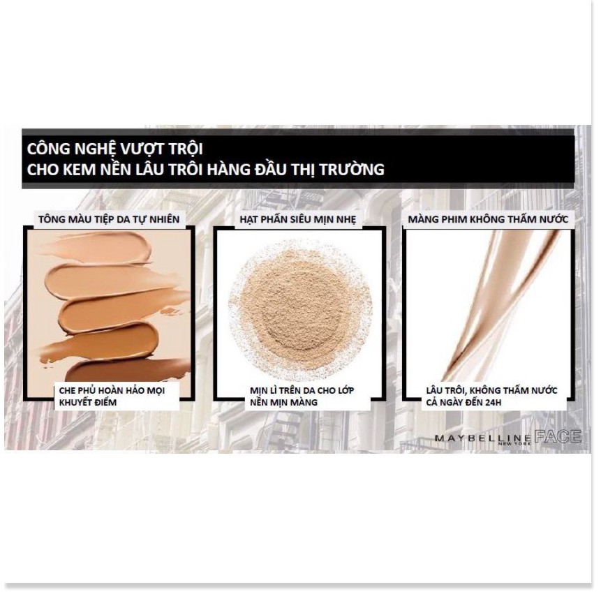 Kem Nền Che Phủ Hoàn Hảo, Bền Màu Lâu Trôi Maybelline Super Stay 24H Full Coverage Foundation 30ml | BigBuy360 - bigbuy360.vn