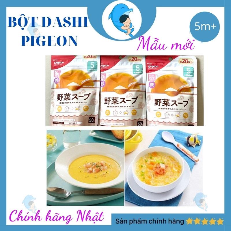 Bột Dashi Pigeon 50g Chính Hãng Nhật Không Chất Bảo Quản An Toàn Cho Bé 5m+