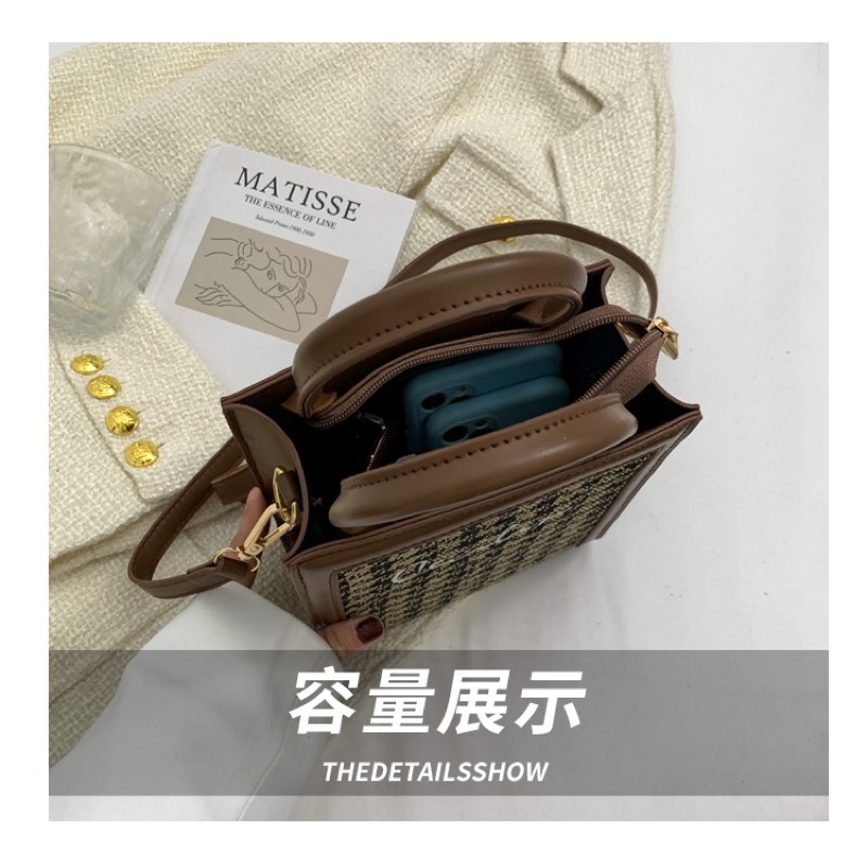 Túi đeo vai/đeo chéo nữ kẻ caro