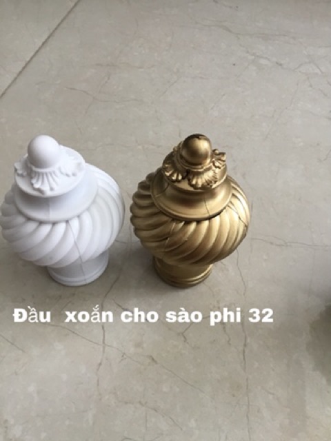 Đầu bịt và trụ đỡ sào rèm phi 32- giá 1 cái