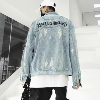 Khoác jeans phối