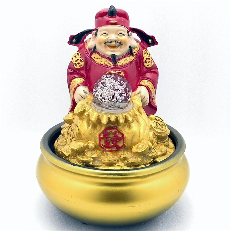 Thác nước phong thủy mini phật giáo