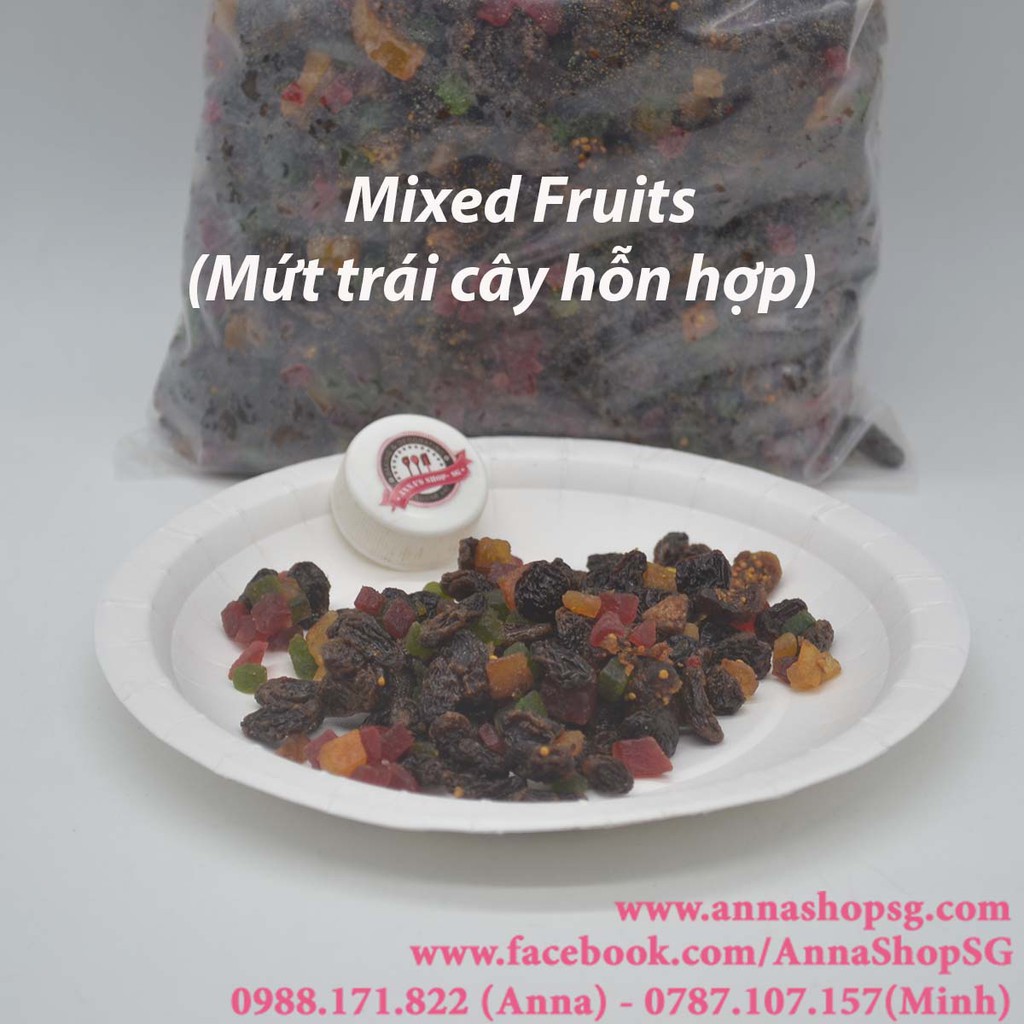 MIXED FRUITS (MỨT TRÁI CÂY HỖN HỢP) GÓI 1Kg