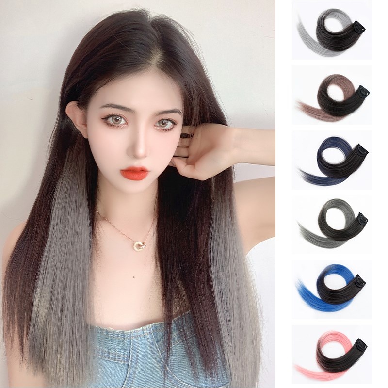 Bộ Tóc Giả Dài Nhuộm Màu Gradient Phong Cách Lisa