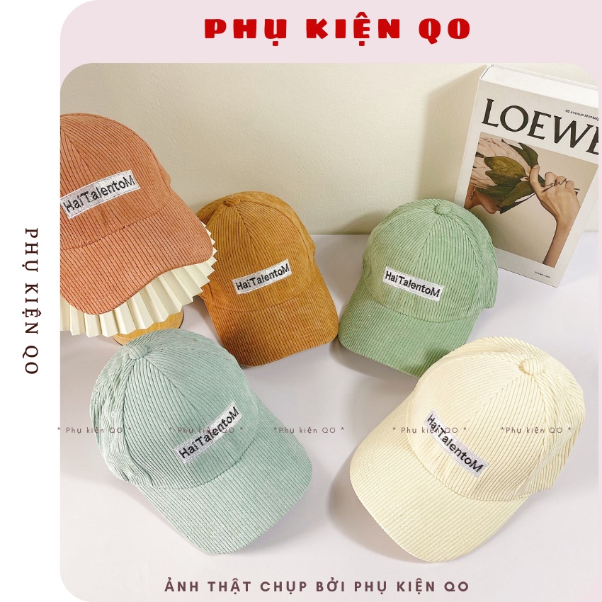 Mũ lưỡi trai , nón kết nhung tăm chữ Haitemon cá tính - CAP21