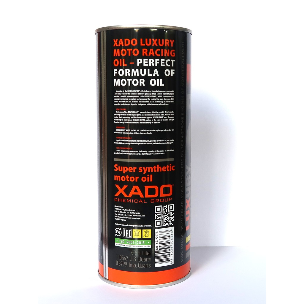 Nhớt XADO Racing 10W40 Nhập Khẩu Châu Âu