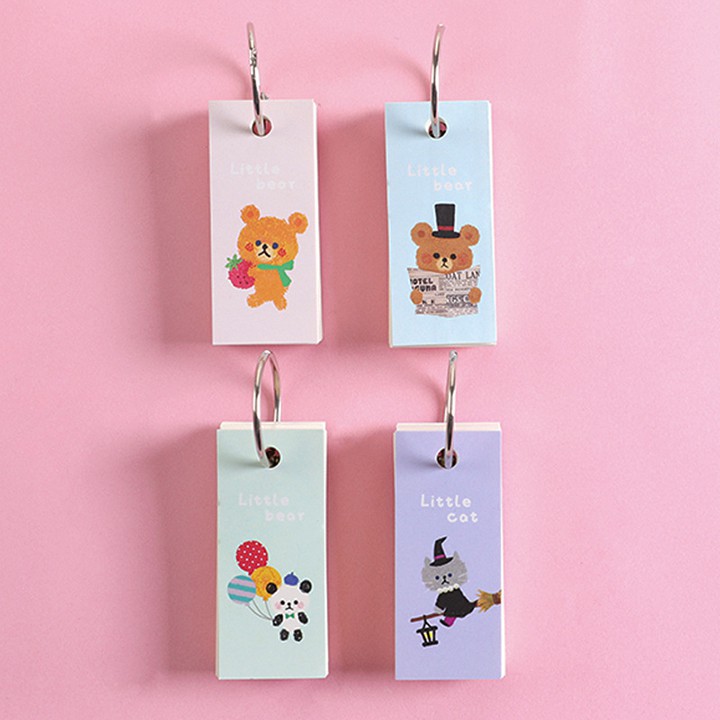 Flashcard học từ vựng hình gấu cute dễ thương cho bé - Bộ thẻ ghi nhớ tiếng anh