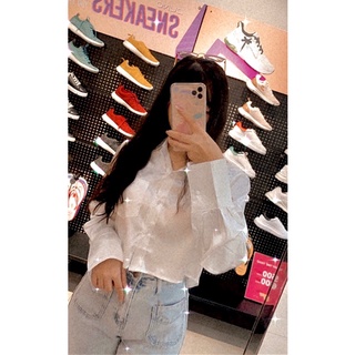 Áo sơmi croptop lụa satin ✨✨