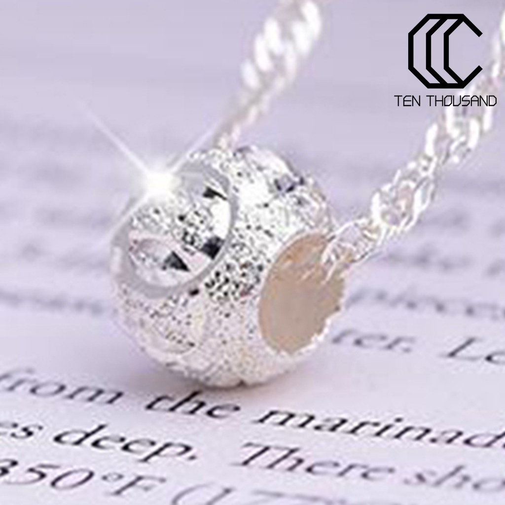 ♋Vòng cổ Bạc May Mắn Đính Hạt Lấp Lánh Dành Cho Nữ