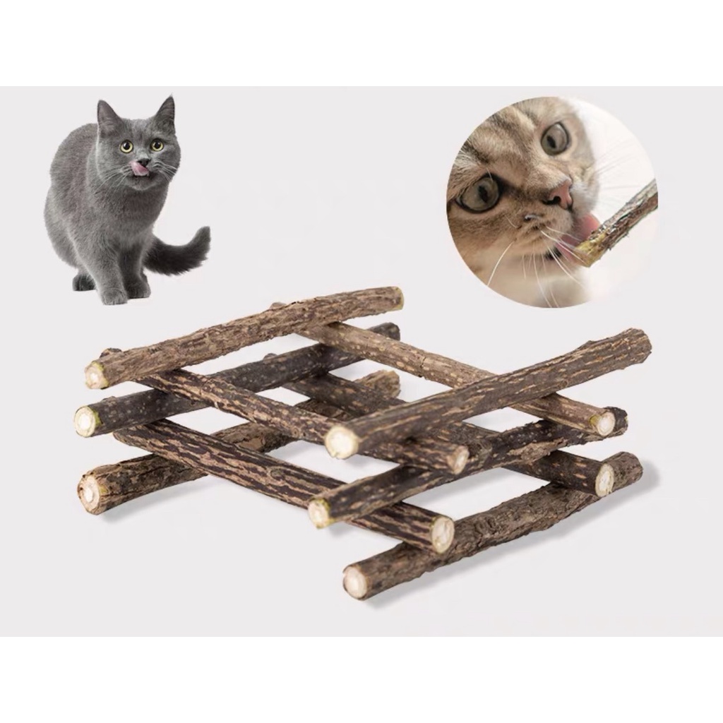 Thanh Gỗ Catnip Gặm Mài Răng Giảm Viêm Răng Stress Cho Mèo