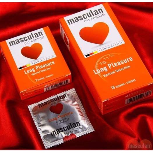 Bao cao suFreeshipMasculan Long Pleasure kéo dài thời gian hộp 10c