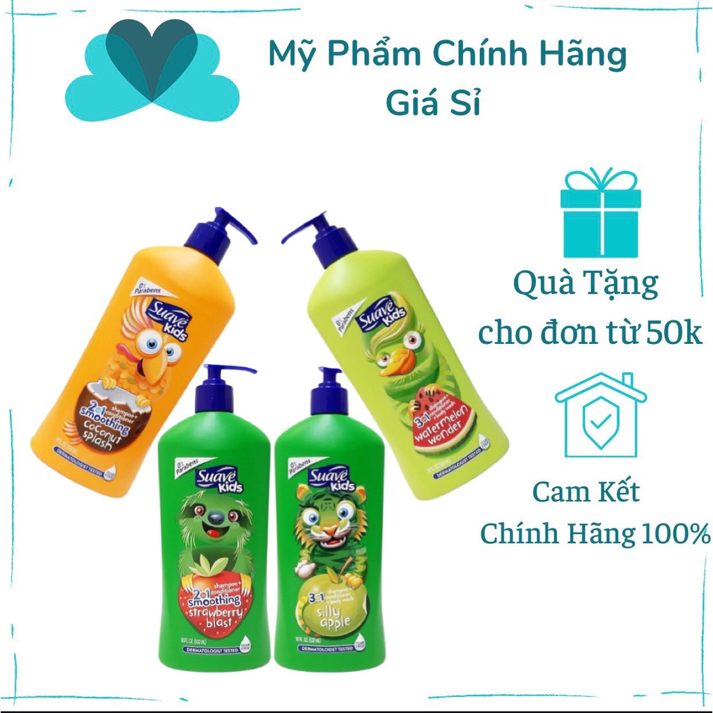 Tắm Gội Suave Kids 3in1 532ml