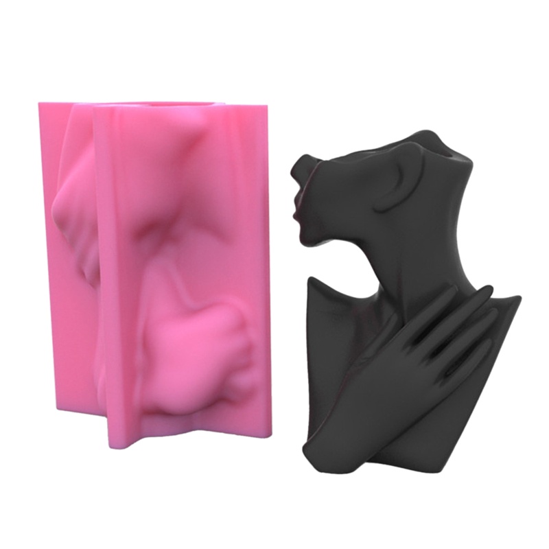 Khuôn Silicone Làm Chậu Hoa / Chậu Cây Mọng Nước Hình Nửa Người DIY