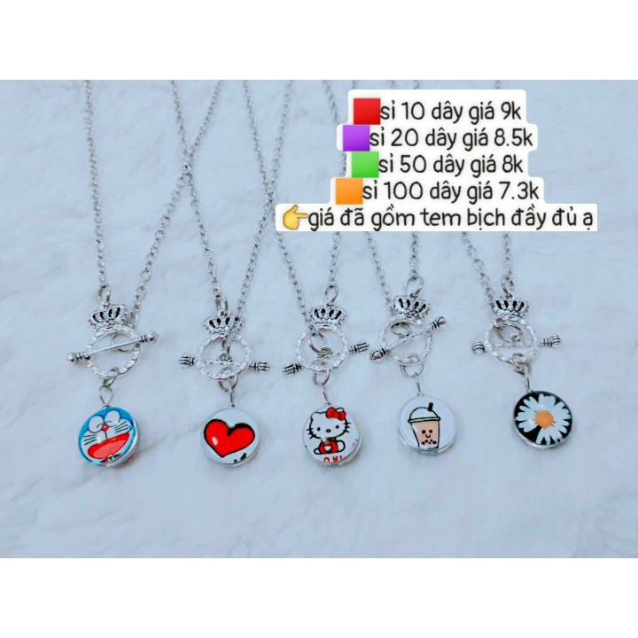Sỉ 1 set 10 dây chuyền mặt hình : 10 dây giá - 95k