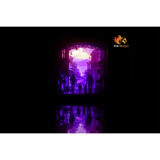 Đèn giấy nghệ thuật - Gia đình (Kirigami lghtbox)