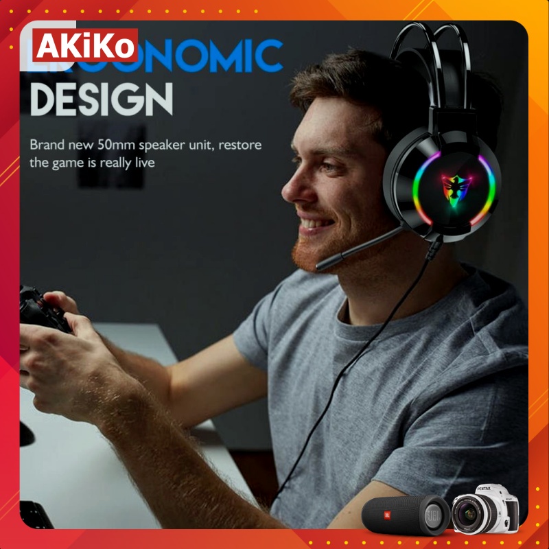 Tai nghe chụp tai Gaming có led và Mic cực chất AKIKO G606