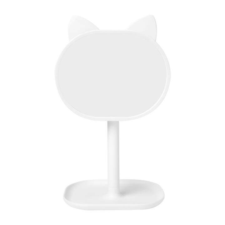 Gương Để Bàn Hình Tai Mèo ARTBOX Hàn Quốc Có Khay Đựng Màu Trắng