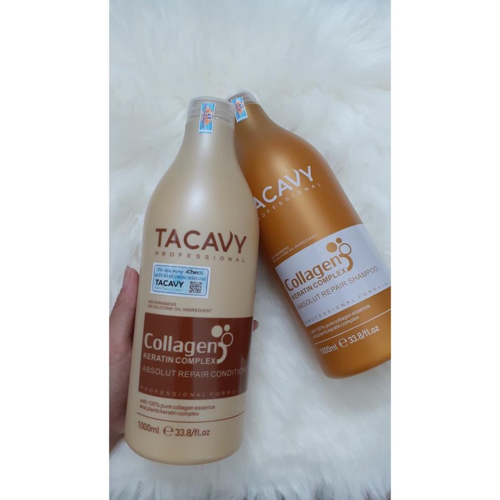 Cặp Dầu Gội Xả TACAVY 1000ml | Giảm Gãy Rụng, Phục Hồi Tóc Hư Tổn, Khô Xơ | BigBuy360 - bigbuy360.vn