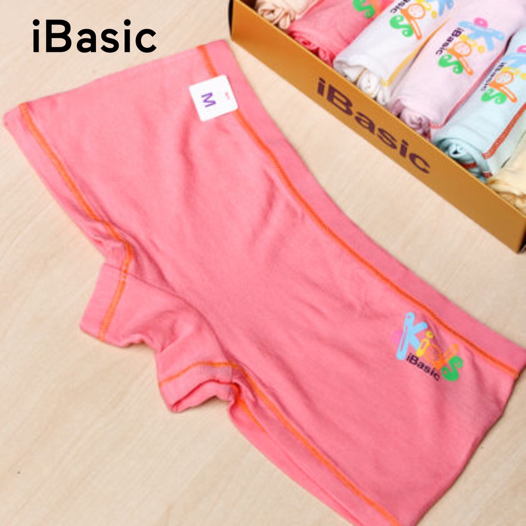 [Mã FASHIONMALLT4 giảm tới 30K đơn 150K] Hộp 6 quần lót bé gái boy short iBasic KG002P