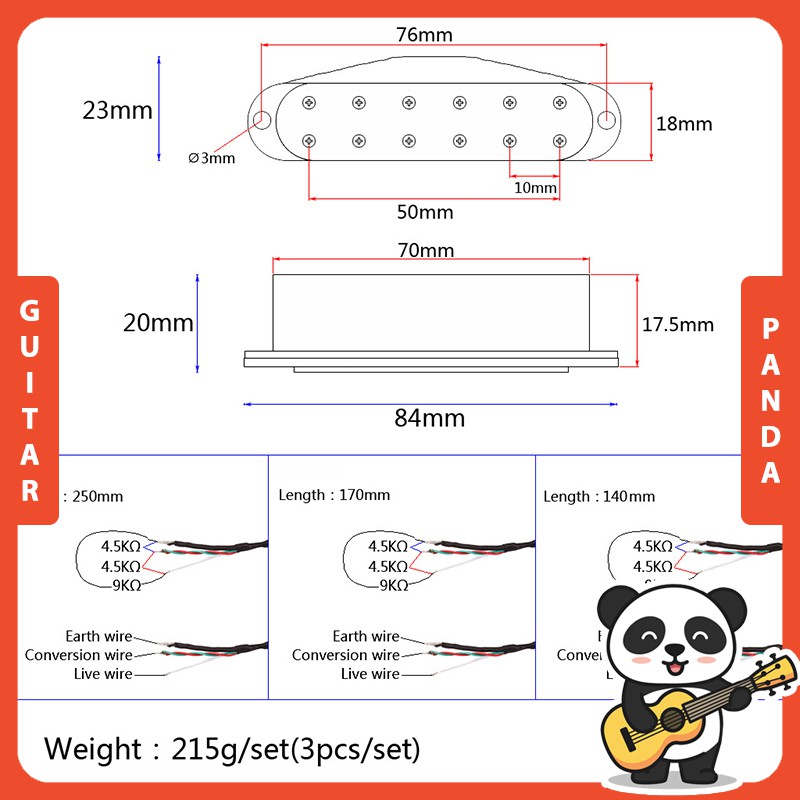 Pickup Mini Humbucker Dành Cho Guitar Điện