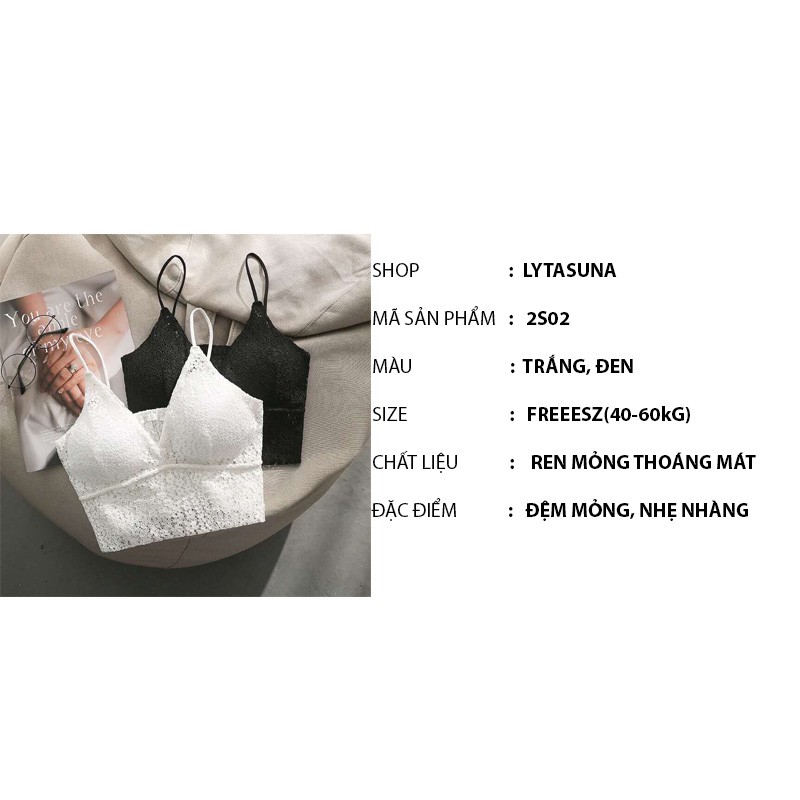 Áo Bra Nữ 2 Dây Ren Hoa Julia Có Đệm Tạo Khe ,Thoáng Mát ,Cực Sang Chảnh 2S02 | BigBuy360 - bigbuy360.vn