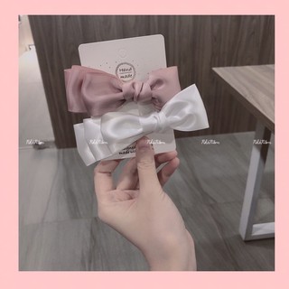 🎀 KẸP TÓC NƠ 3 TẦNG BÁNH BÈO - [Nhà Nấm handmade]