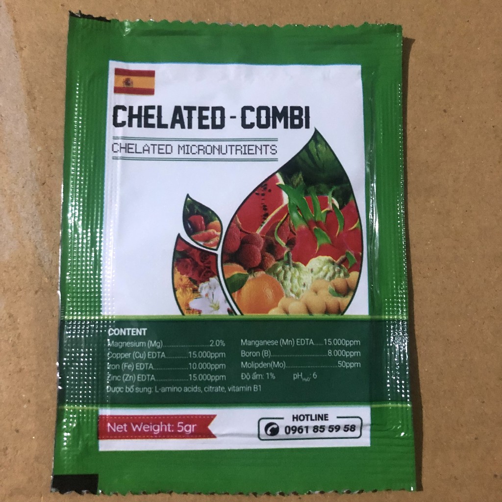 Phân bón Vi lượng Chelated Combi  Nhập khẩu Châu Âu gói 5g