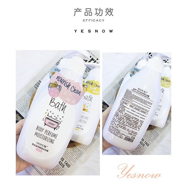 Sữa Tắm Bath Yesnow  500ml Dưỡng Ẩm Trắng Da Hương Thơm Quyến Rũ | BigBuy360 - bigbuy360.vn