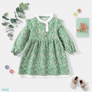Váy bé gái chất dạ mỏng hoa nhí gube kids