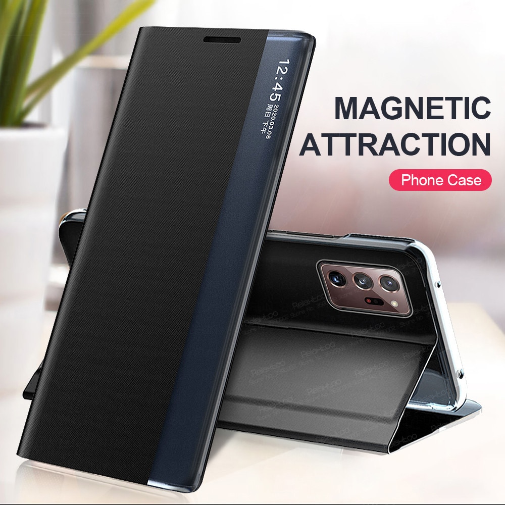 Bao da điện thoại từ tính phối vải cho Samsung Galaxy note 20 ultra
