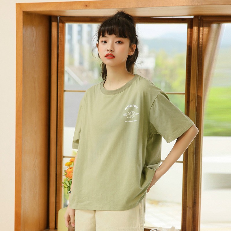 Áo phông form rộng tay lỡ unisex in chữ Fever pitch