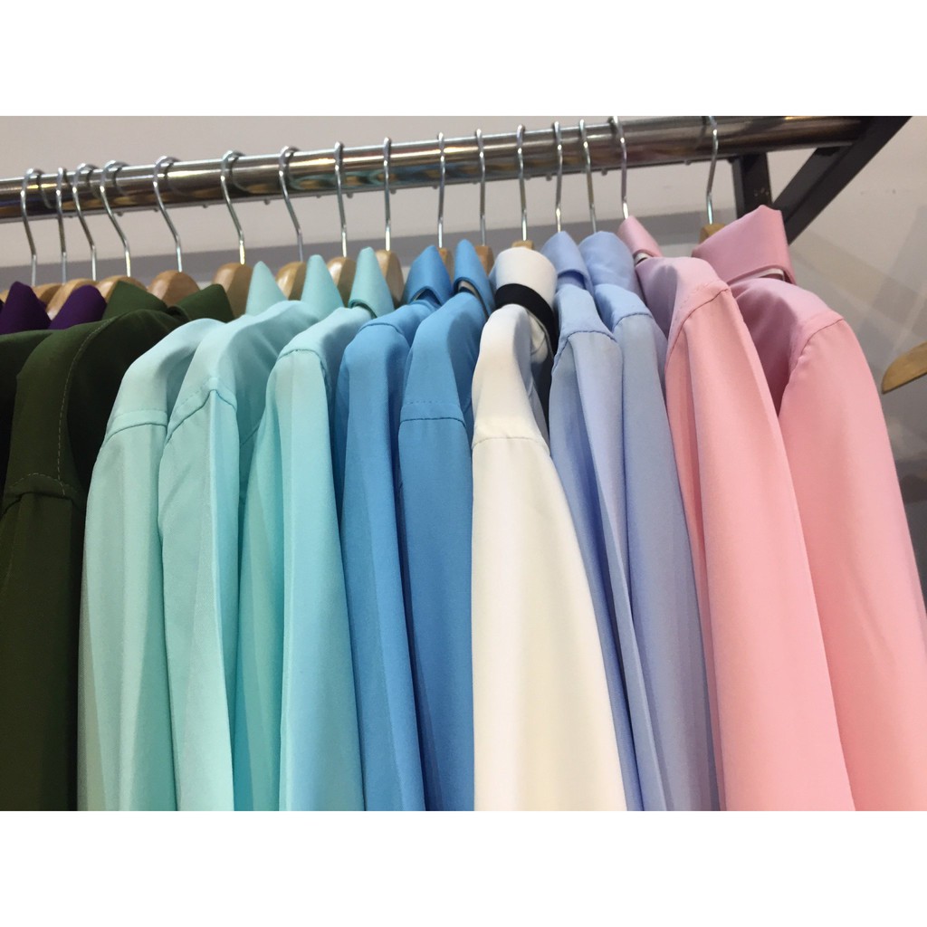 Áo Sơ Mi Cặp Thương Hiệu FIGTREE Màu Xanh Ngọc Tươi Tắn